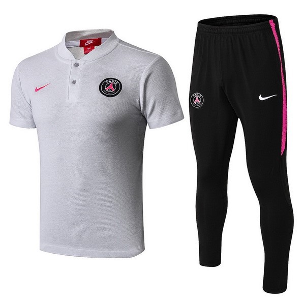 Polo Conjunto Completo Paris Saint Germain 2018/19 Negro Rosa